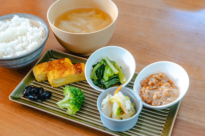 漬物がメインの朝食